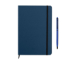 A5-notitieboekje met pen voor reclame kleur blauw