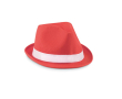 Polyester panamahoed voor reclame kleur rood