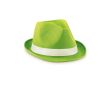 Polyester panamahoed voor reclame kleur limoen groen
