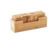 Houten bureaukalender met logo kleur hout