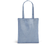 Gekleurd tasje van gerecycled katoen kleur blauw