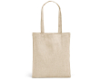 Gekleurd tasje van gerecycled katoen kleur beige