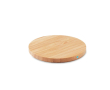 Draadloze bamboe oplader met logo kleur hout