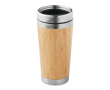 Bamboe thermosbeker met logo, 400ml kleur hout