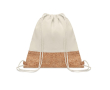 Rugzak met logo kurkdetail kleur beige