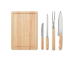 Set met barbecue accessoires in etui kleur zwart