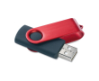 USB-stick met gekleurde beschermcover kleur rood