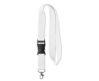Goedkope keycords met kliksluiting kleur wit