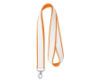 Keycord met laagje satijn en sublimatieprint kleur oranje