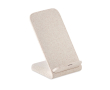 Draadloze oplader van tarwestro kleur beige