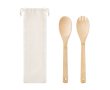 Bamboe salade keukengerei kleur beige