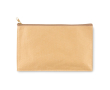 Grote, gepersonaliseerde etui van geweven papier kleur beige