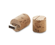 Kurkvormige USB stick met logo kleur naturel