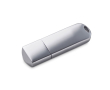 Minimalistische metalen usb stick met logo kleur zilver