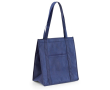 Shopper en koeltas in één kleur blauw