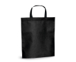 Non-woven tote bag met korte hengsels 80 gr/m2 kleur zwart