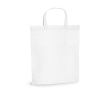 Non-woven tote bag met korte hengsels 80 gr/m2 kleur wit