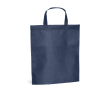 Non-woven tote bag met korte hengsels 80 gr/m2 kleur blauw