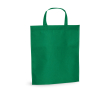 Non-woven tote bag met korte hengsels 80 gr/m2 kleur groen