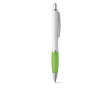 Witte balpen met kleurdetail kleur lichtgroen