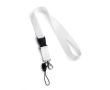 Bedrukte keycords met mini keycord (2cm) kleur wit