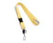 Bedrukte keycords met mini keycord (2cm) kleur geel