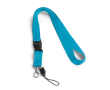 Bedrukte keycords met mini keycord (2cm) kleur lichtblauw