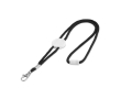 Keycord met naam voor reclame (0,5cm) kleur zwart