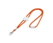Keycord met naam voor reclame (0,5cm) kleur oranje