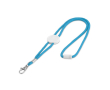 Keycord met naam voor reclame (0,5cm) kleur lichtblauw