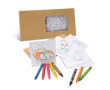 Set met kleurplaten en waskrijtjes kleur bruin