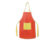Non-woven keukenschort met logo voor kinderen kleur rood