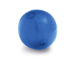 Transparante opblaasbare strandbal met logo kleur blauw