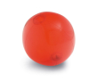 Transparante opblaasbare strandbal met logo kleur rood