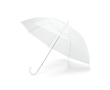 Transparante paraplu met logo kleur wit