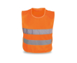 Veiligheidshesje met zijsluiting voor kinderen kleur oranje