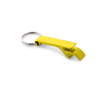 Metalen bedrukte sleutelhanger met flesopener kleur geel