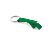 Metalen bedrukte sleutelhanger met flesopener kleur groen