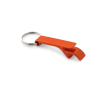 Metalen bedrukte sleutelhanger met flesopener kleur oranje