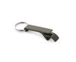 Metalen bedrukte sleutelhanger met flesopener kleur titanium