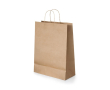 Medium papieren tas met logo voor reclame kleur bruin