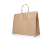 Extra grote kraft tas met logo voor reclame kleur bruin