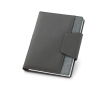 Notitieblok met logo en magnetische sluiting kleur grijs