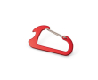 Musketonhaakvormige sleutelhanger met opener kleur rood