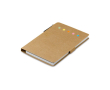 Eco blocnote met logo en accessoires kleur bruin