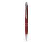 Pen met naam en zachte rubberen afwerking kleur bordeaux