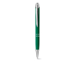 Pen met naam en zachte rubberen afwerking kleur groen