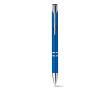 Plastic pen met naam voor reclame kleur blauw