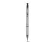 Plastic pen met naam voor reclame kleur matzilver