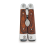 Multitool met houtdetail in hoesje kleur donker hout